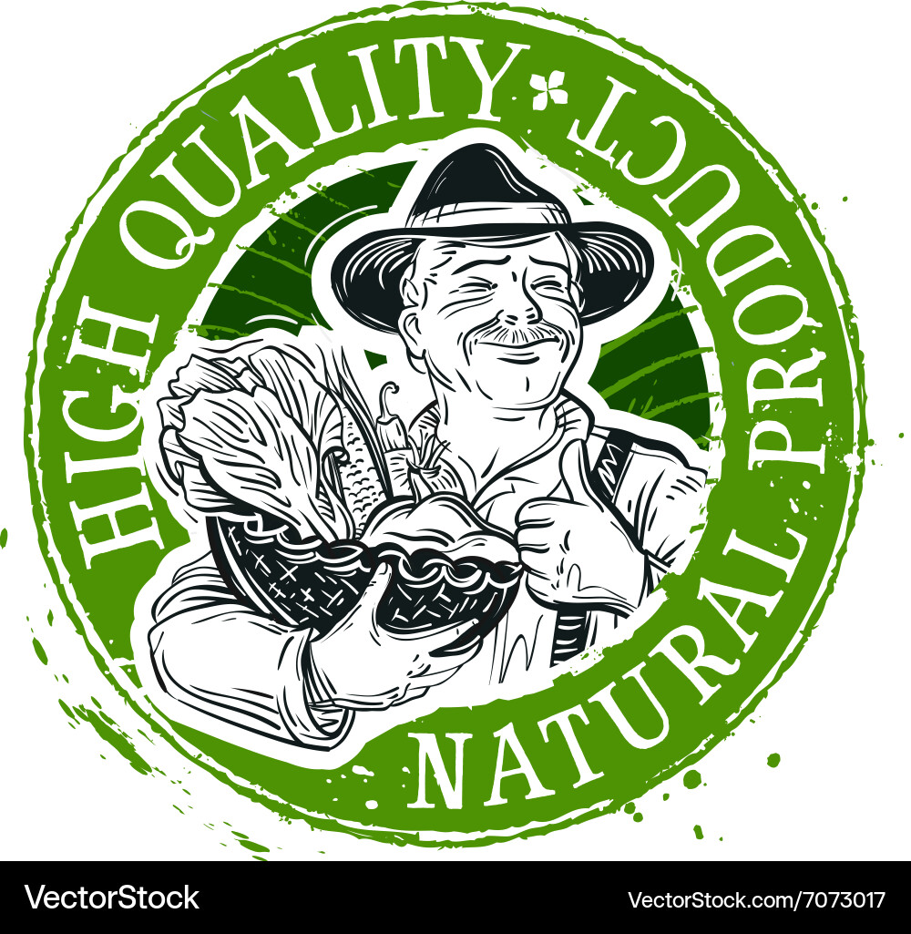 Fresh vegetables logo design template food Vector Image