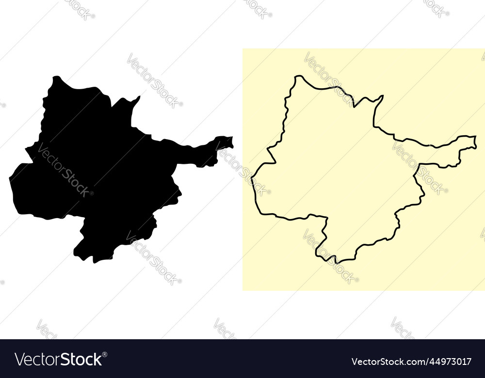 Herat map afghanistan asia filled and outline Vector Image