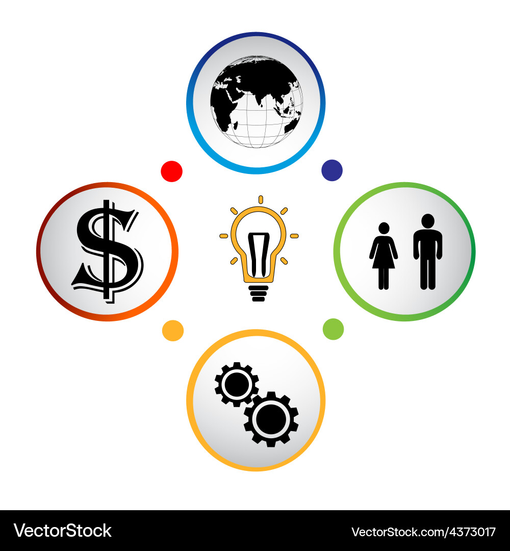 Modern Business Circle Banner Royalty Free Vector Image