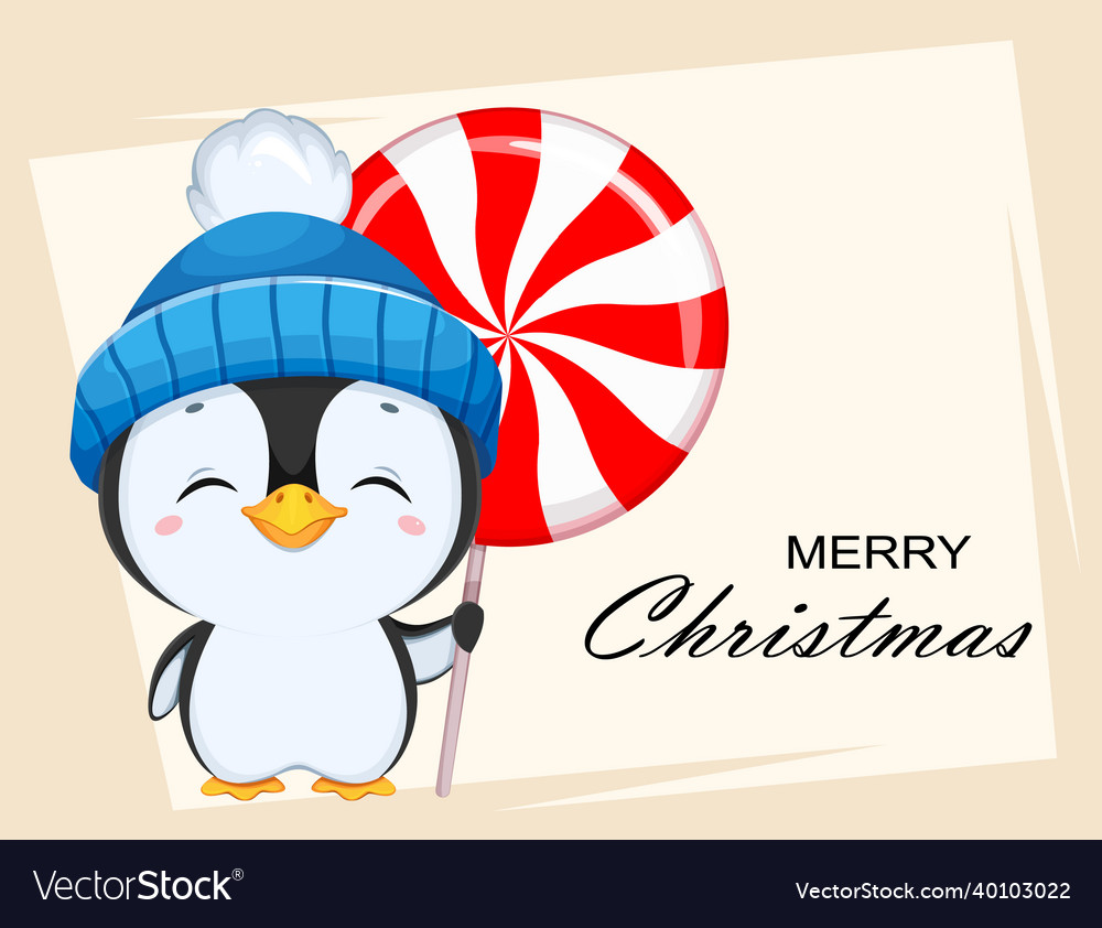 Cute penguin cartoon character funny