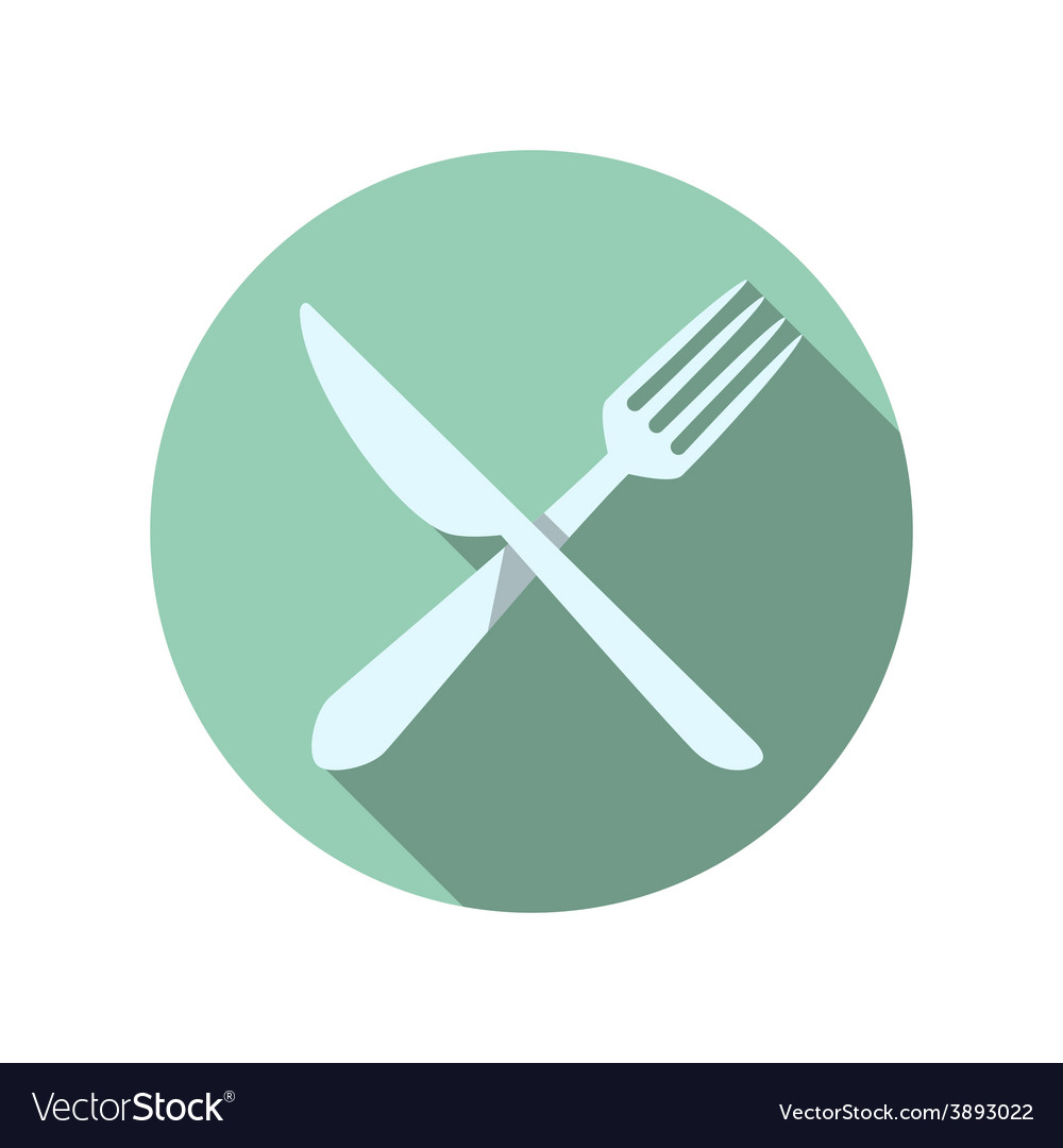 Fork and knife icons Royalty Free Vector Image