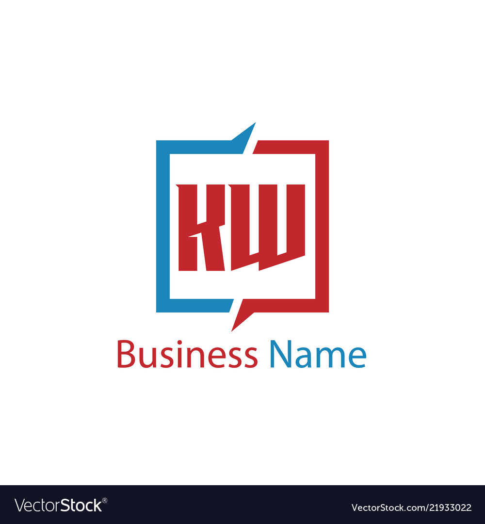 initial letter kw logo