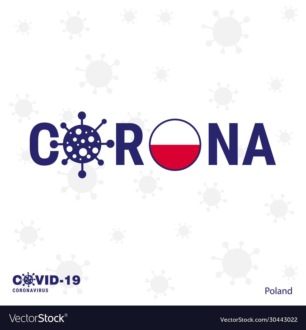 Poland coronavirus typography covid-19 country