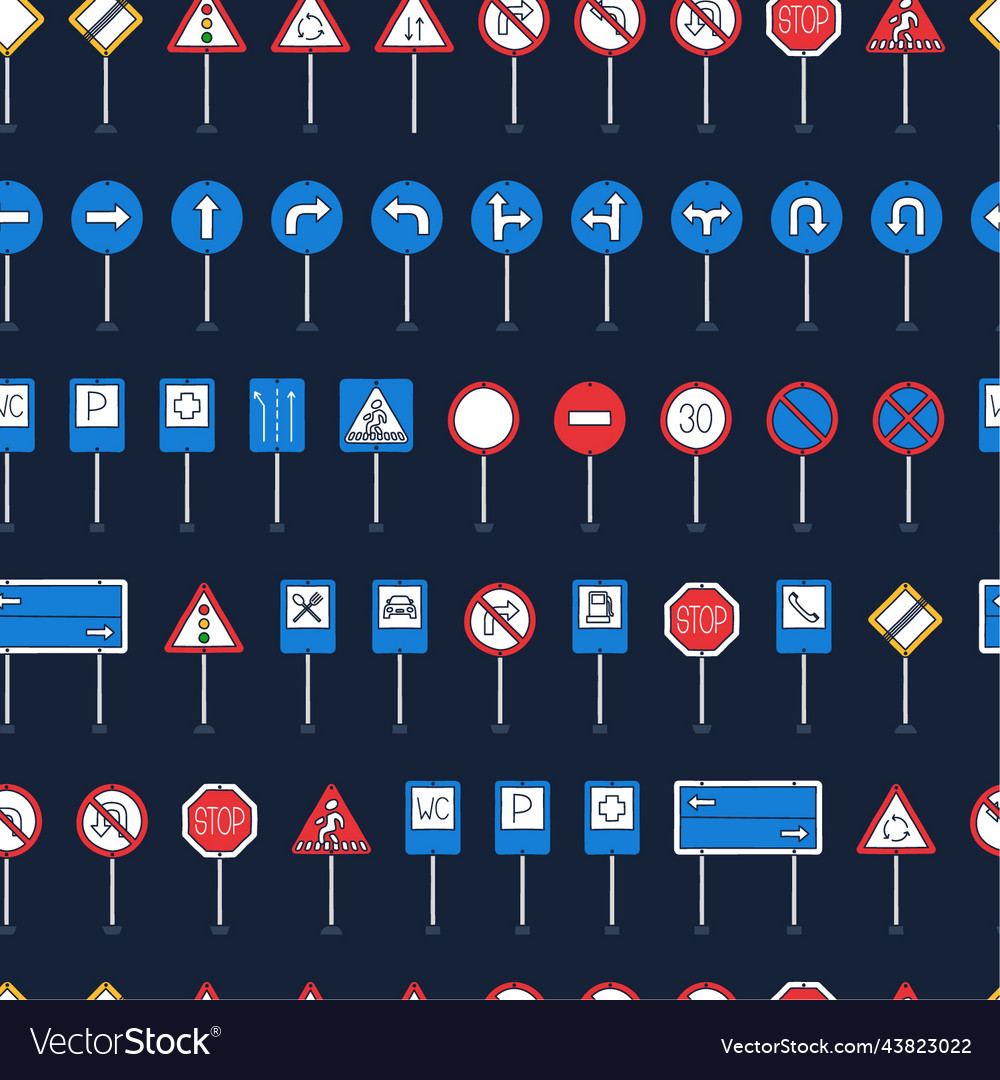 Road sign pattern