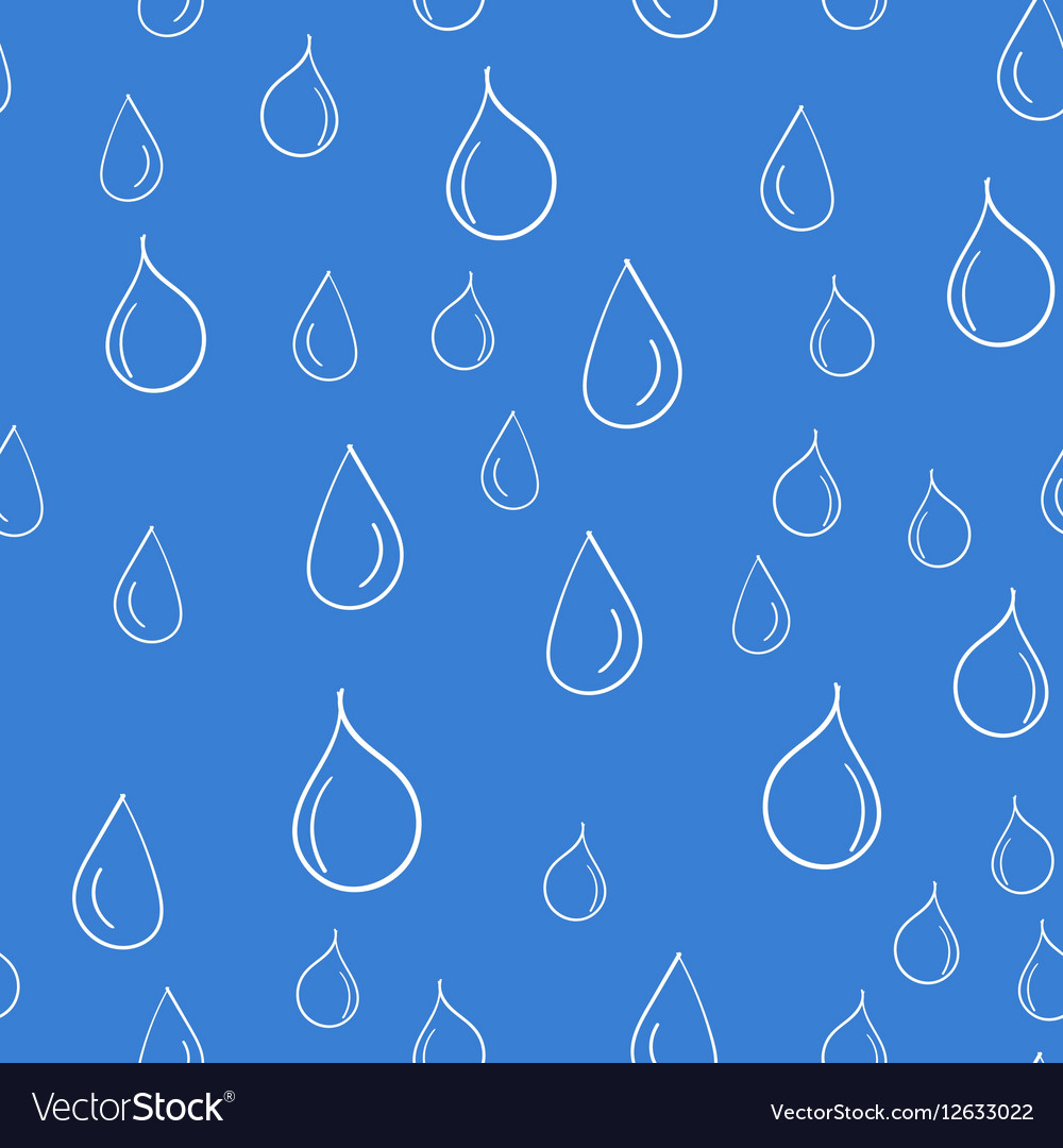 Seamless pattern of cartoon water drop Royalty Free Vector