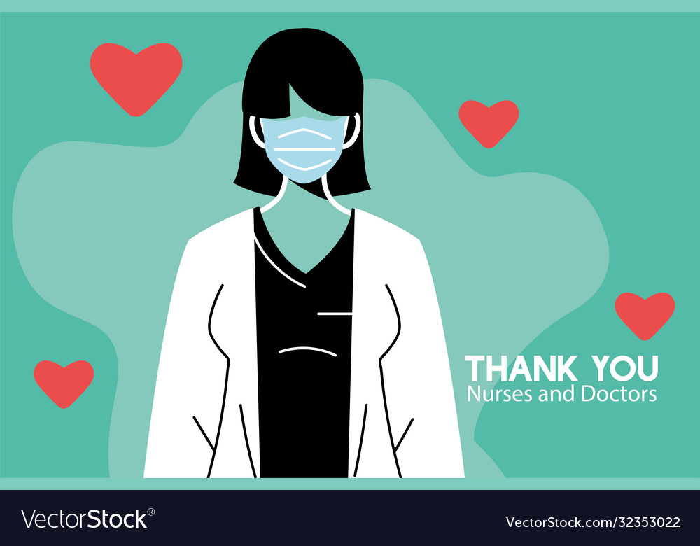 Thanks to doctors who work in hospitals Royalty Free Vector