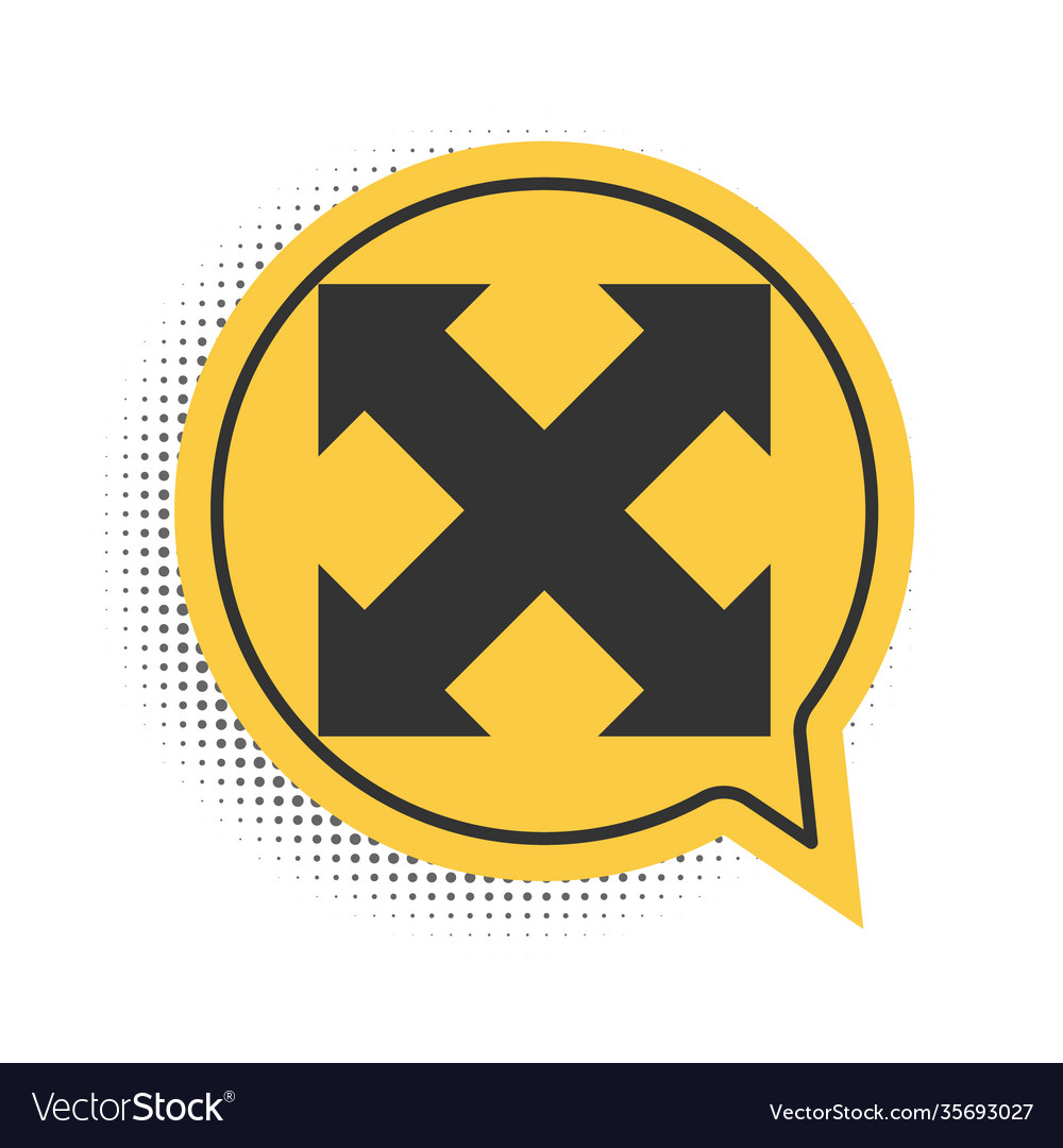 Black arrows in four directions icon isolated