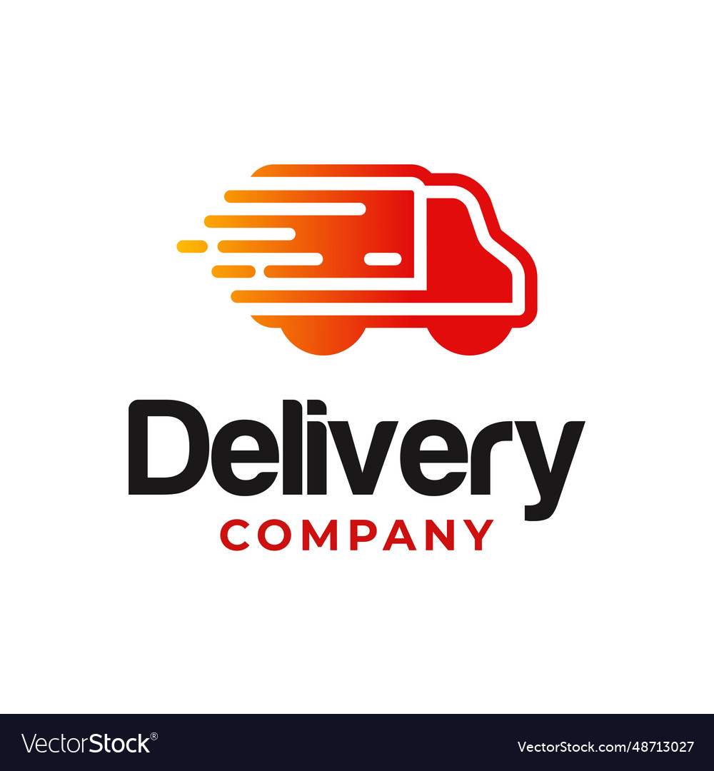 Car delivery service logo Royalty Free Vector Image