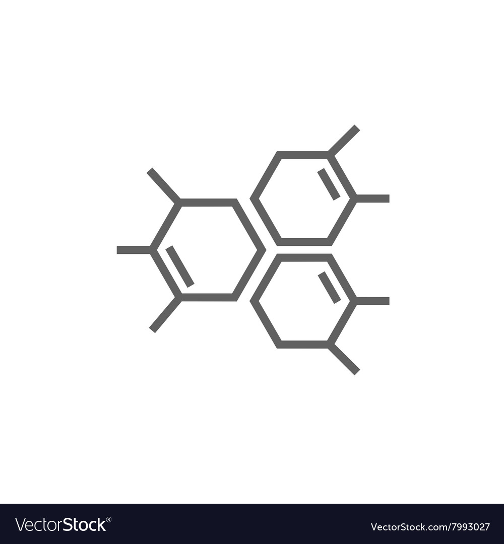 Chemical formula line icon Royalty Free Vector Image