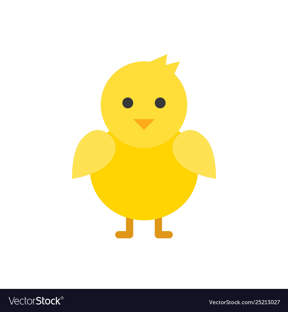 Chick easter flat style icon Royalty Free Vector Image