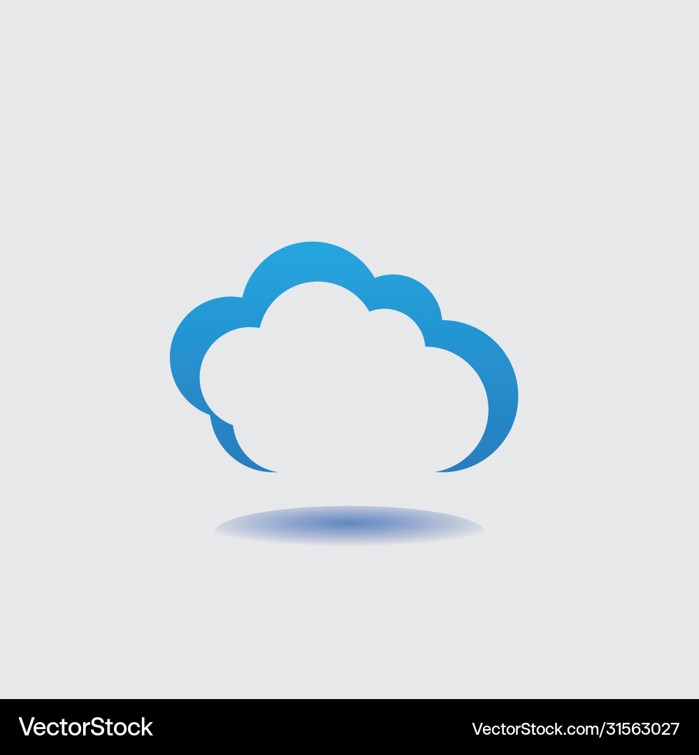 Cloud template Royalty Free Vector Image - VectorStock