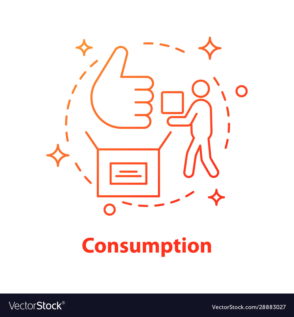 Consumption concept icon Royalty Free Vector Image