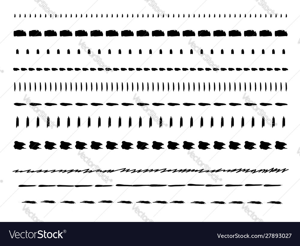 Hand drawn line borders Royalty Free Vector Image