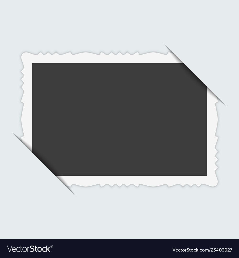 Photo Frame With Cut Corner Royalty Free Vector Image Photo Frame With Cut Corner Vector Image