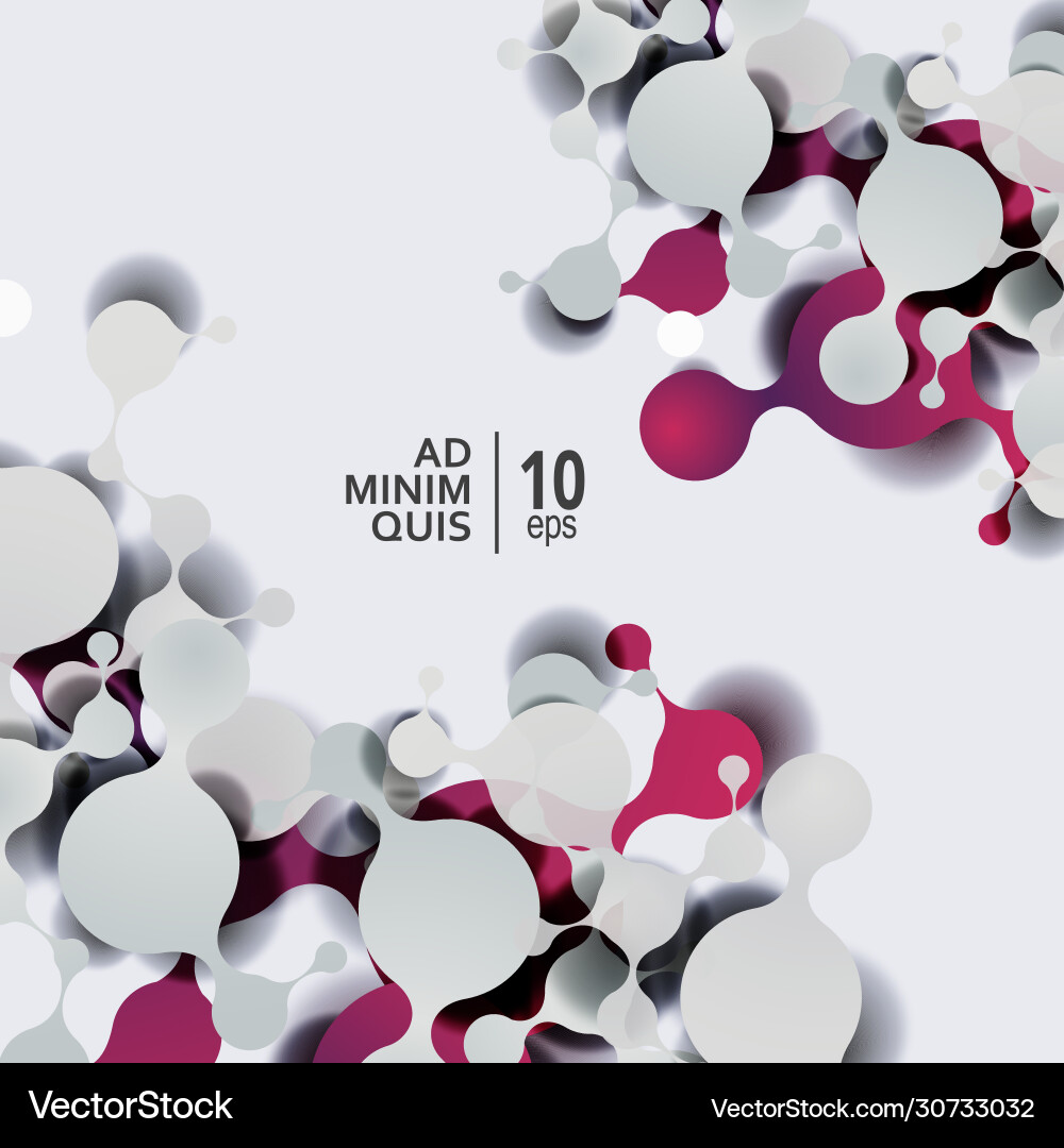 Abstract molecules background with cells Vector Image