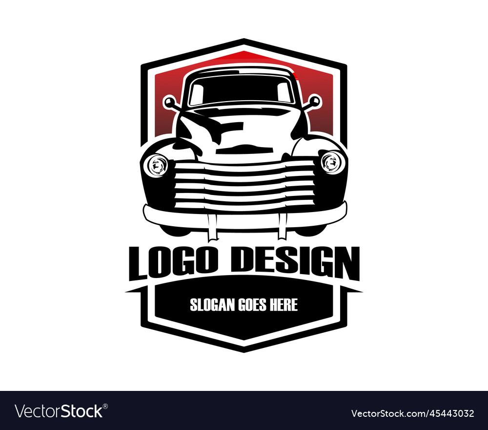 Classic pickup truck silhouette logo