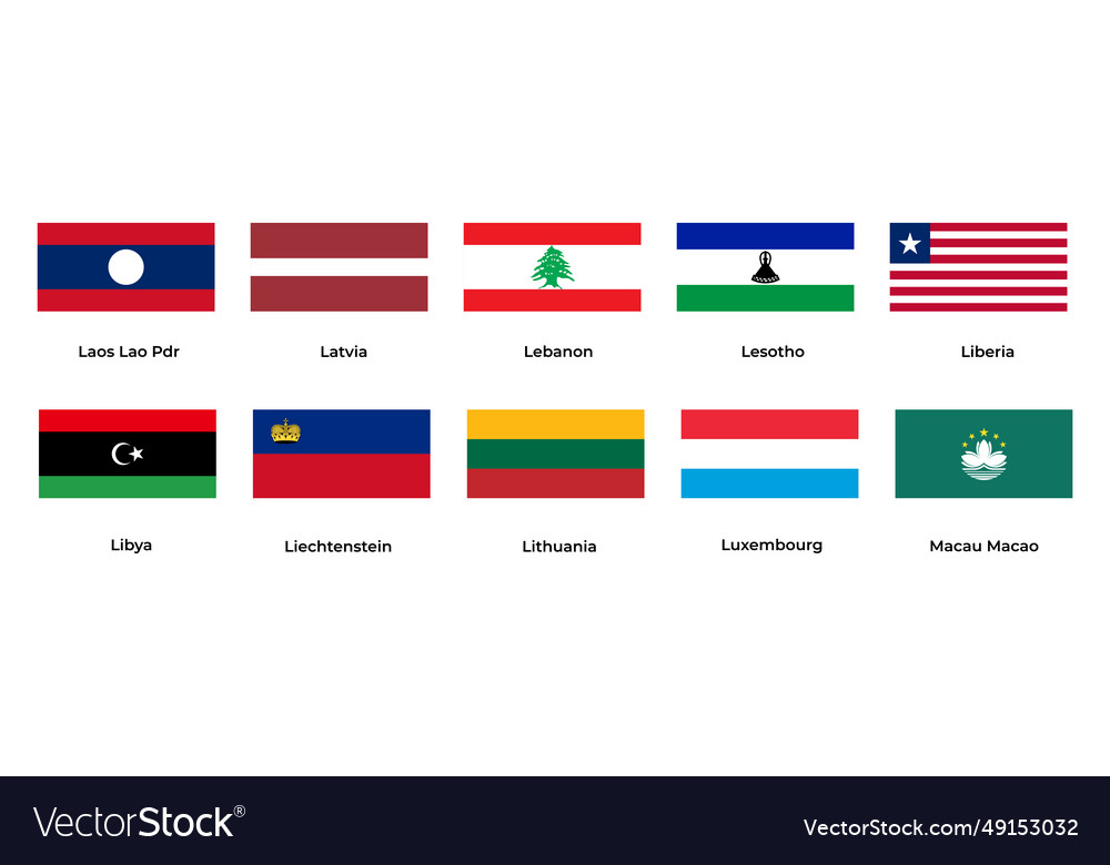 Countries national flag Royalty Free Vector Image