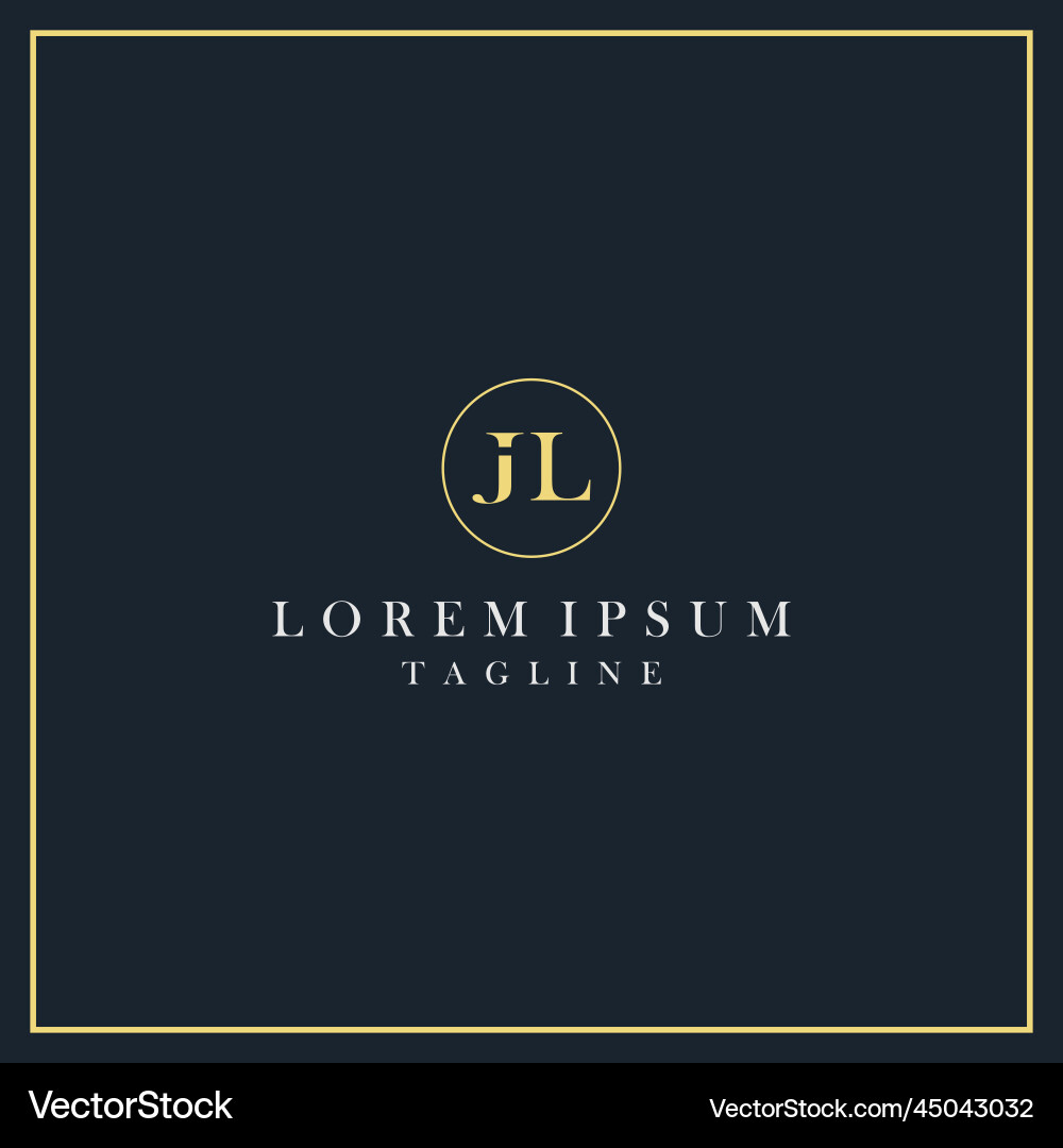 Jl circle logo Royalty Free Vector Image - VectorStock