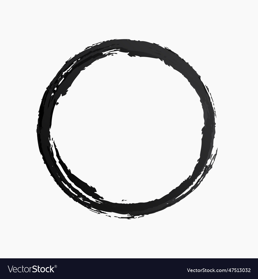 Ring watercolor texture black color Royalty Free Vector