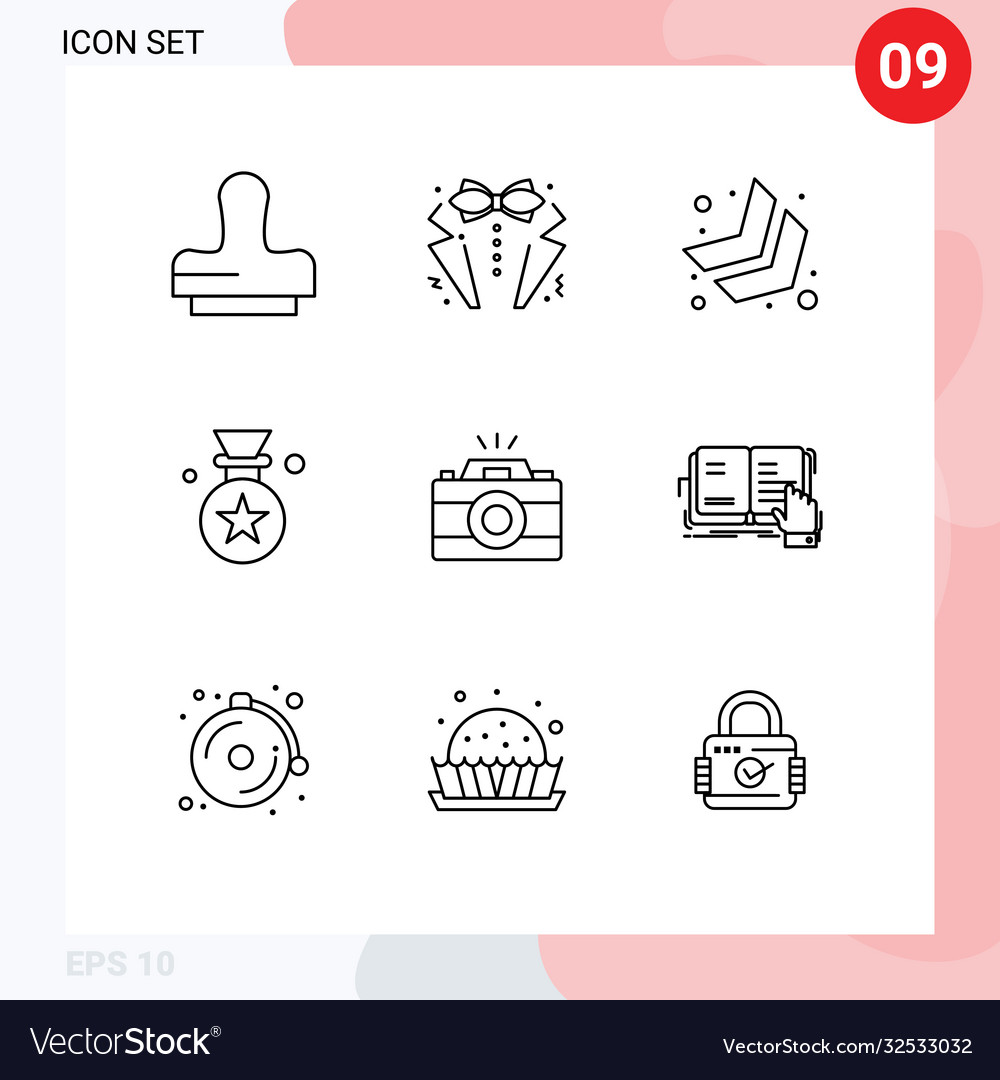 Set 9 moderne ui Symbole Zeichen Zeichen Zeichen für Foto