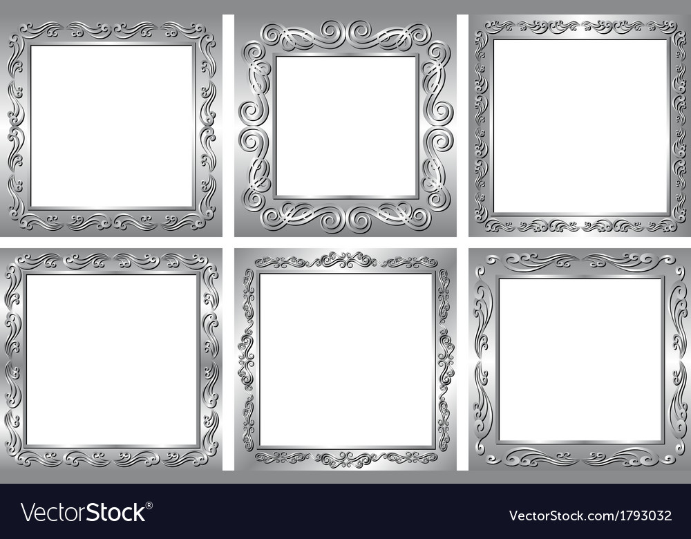 silver picture frames set