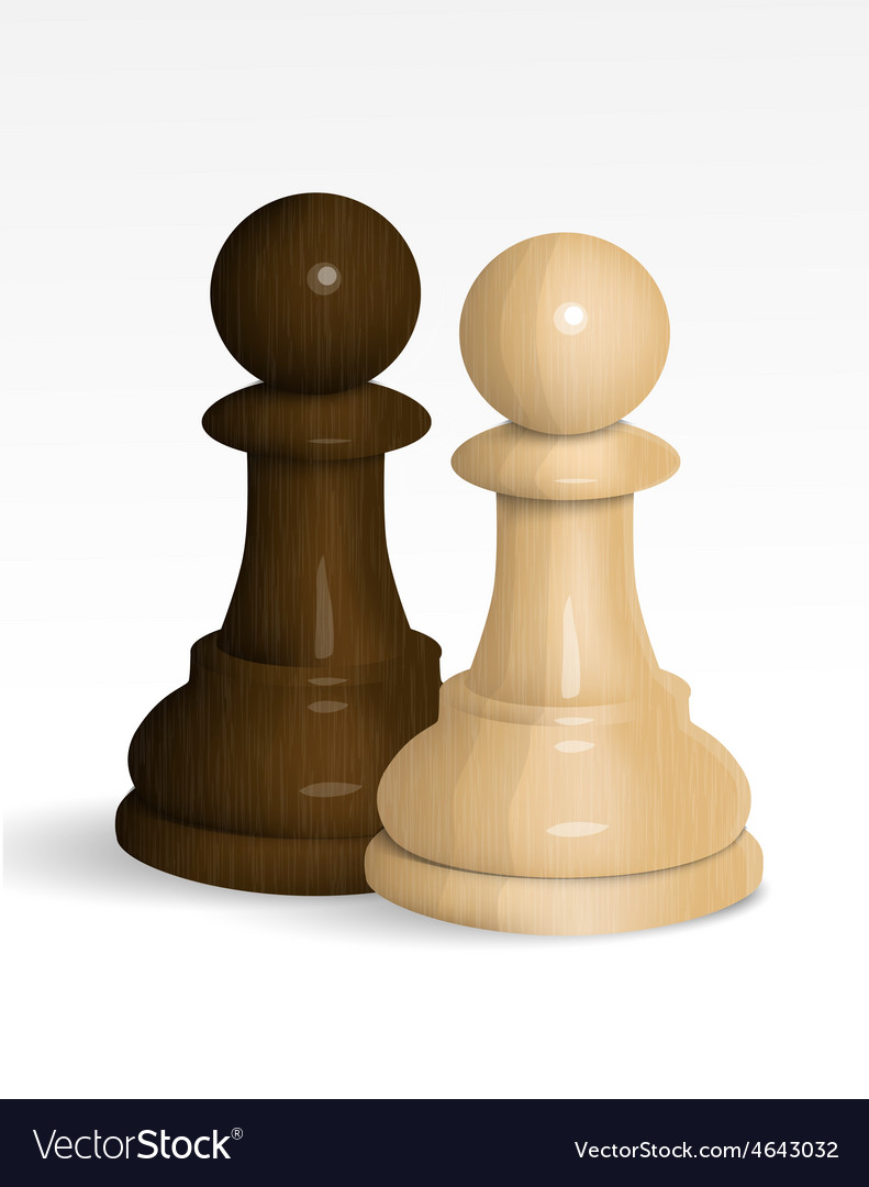 Two chess pawns Royalty Free Vector Image - VectorStock