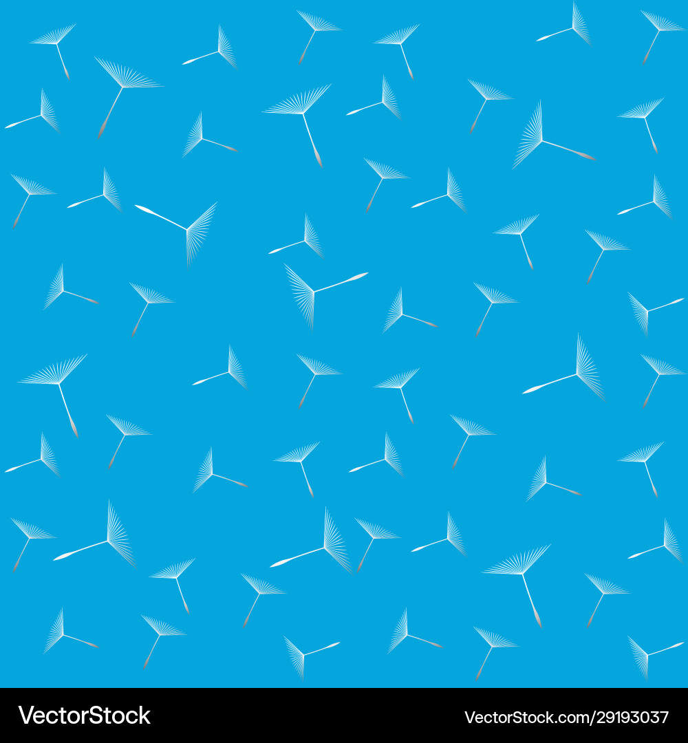 Background with flying dandelion seeds Royalty Free Vector