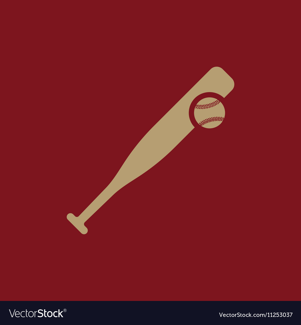 Baseball icon Game symbol Flat Royalty Free Vector Image