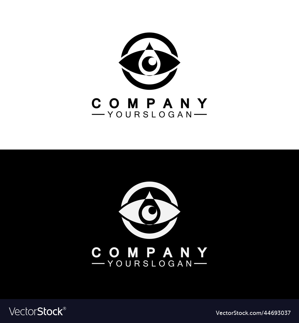 Eye drop logo icon design template Royalty Free Vector Image