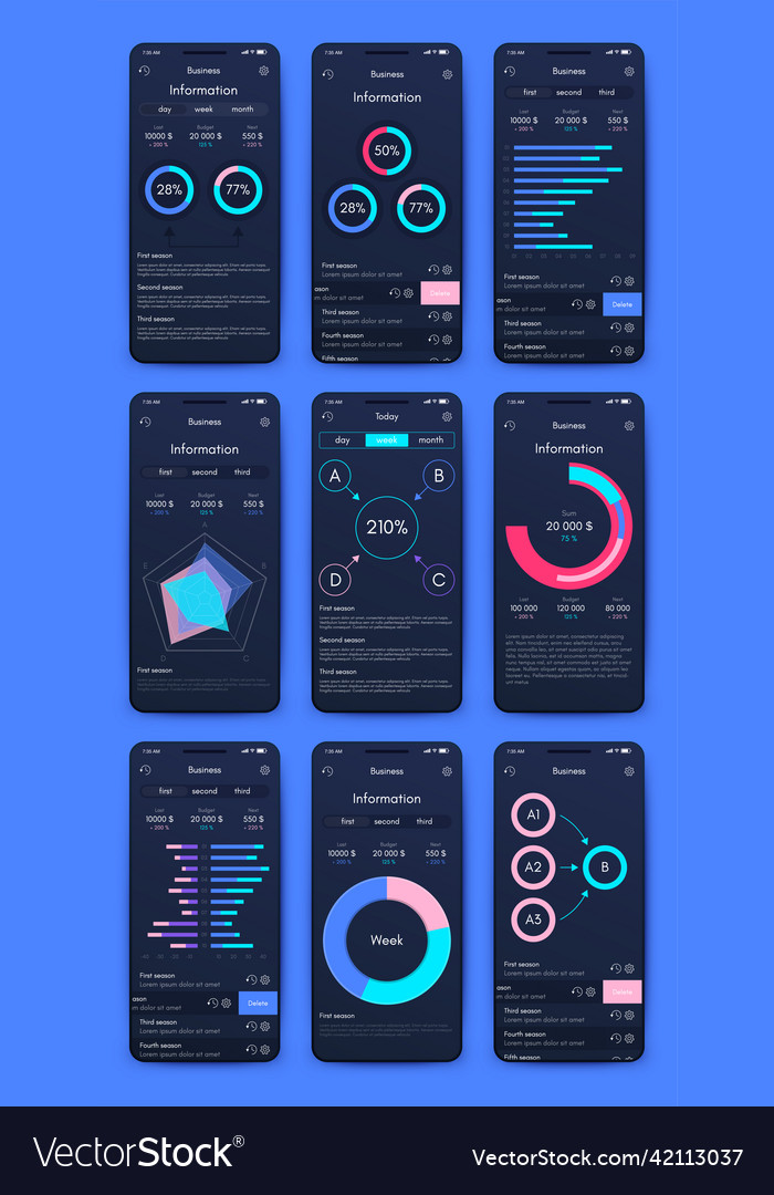 Graphics infographics with mobile phone template Vector Image