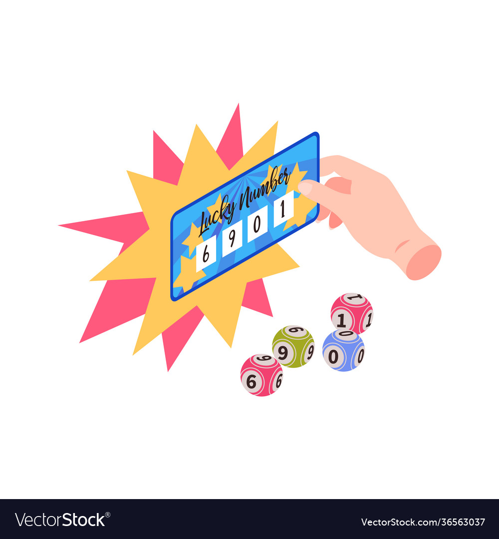 Prize ticket balls composition Royalty Free Vector Image
