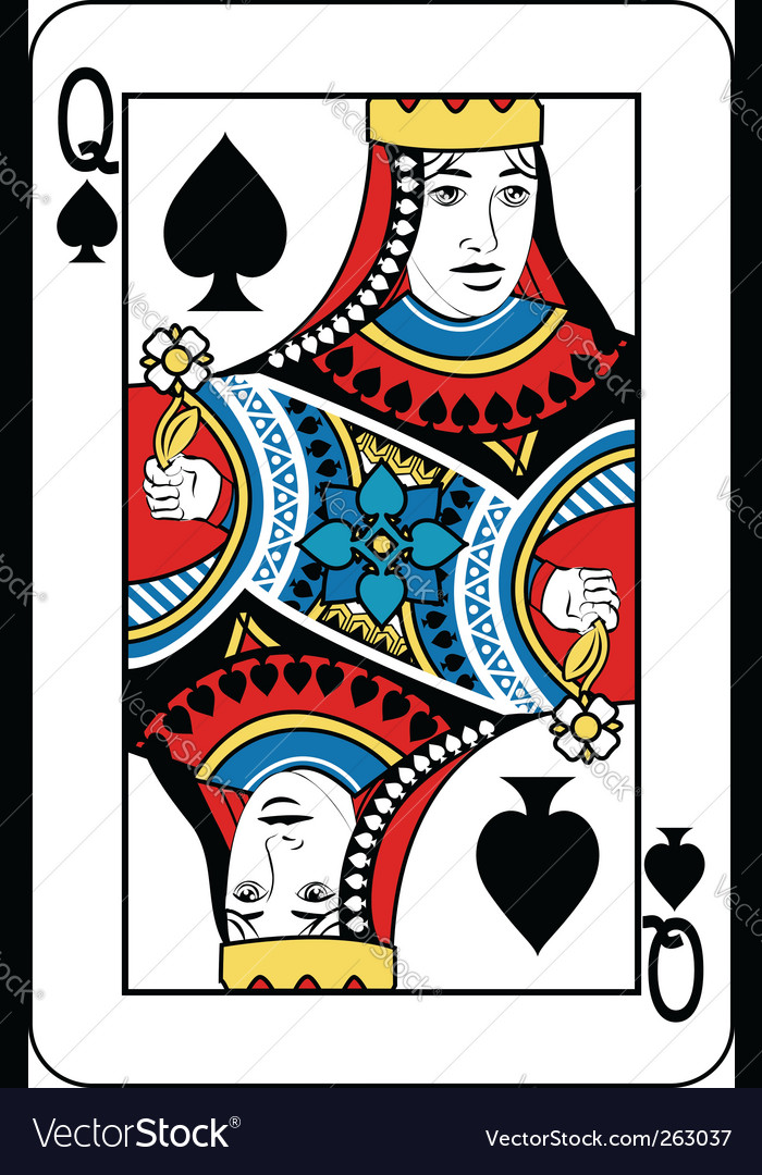 Queen Of Spades Royalty Free Vector Image Vectorstock