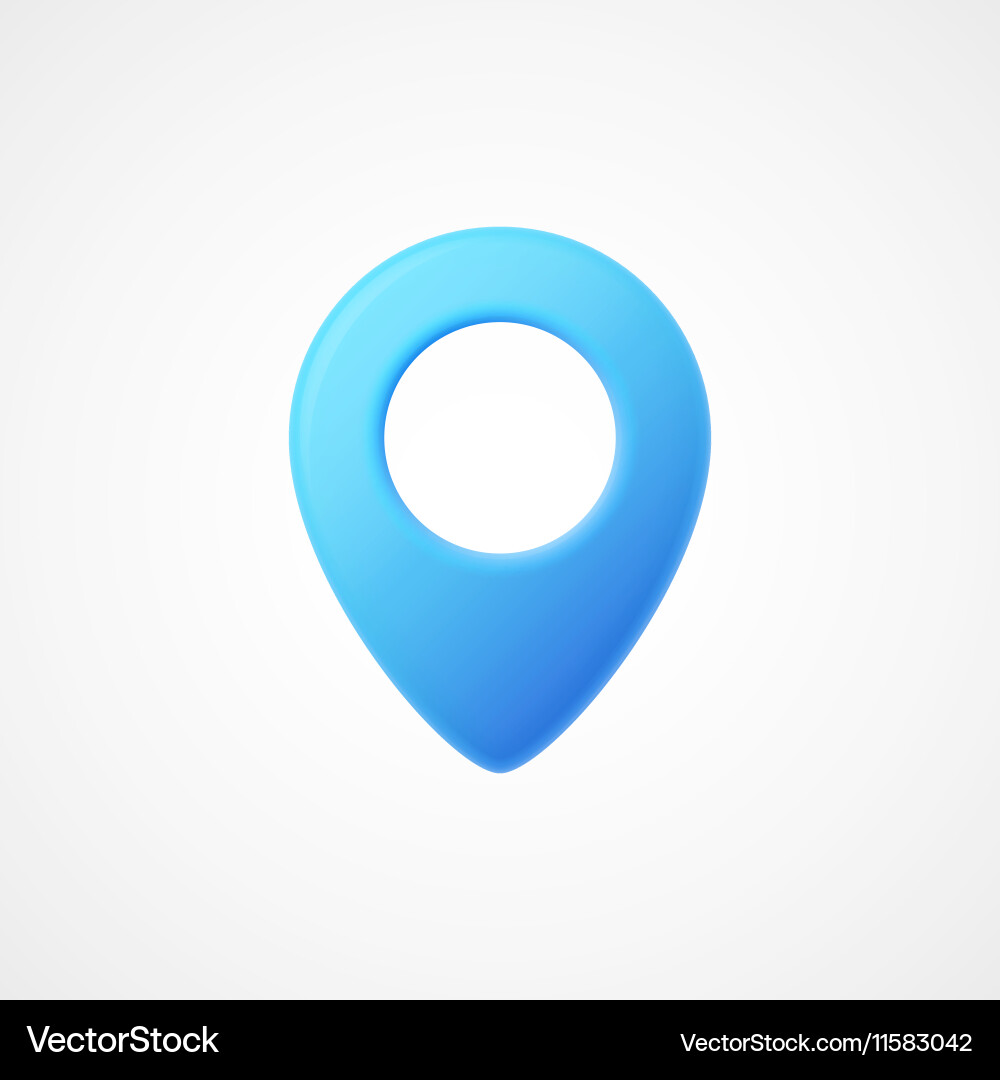 3d map pointer icon map markers Royalty Free Vector Image