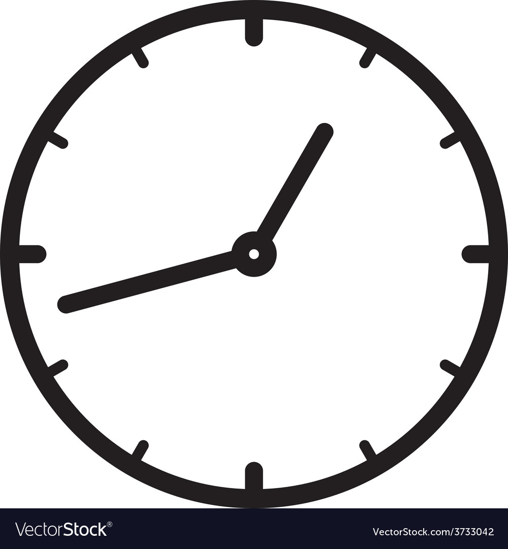 Black icon of clock