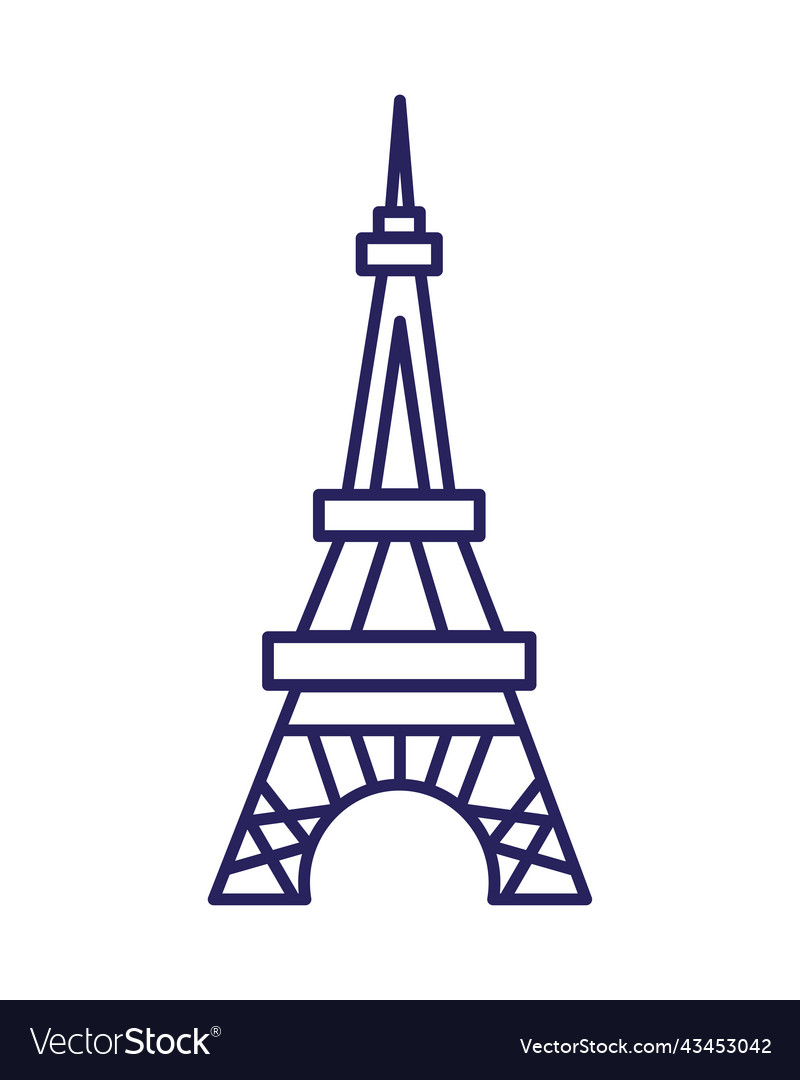 Eiffel tower paris landmark Royalty Free Vector Image