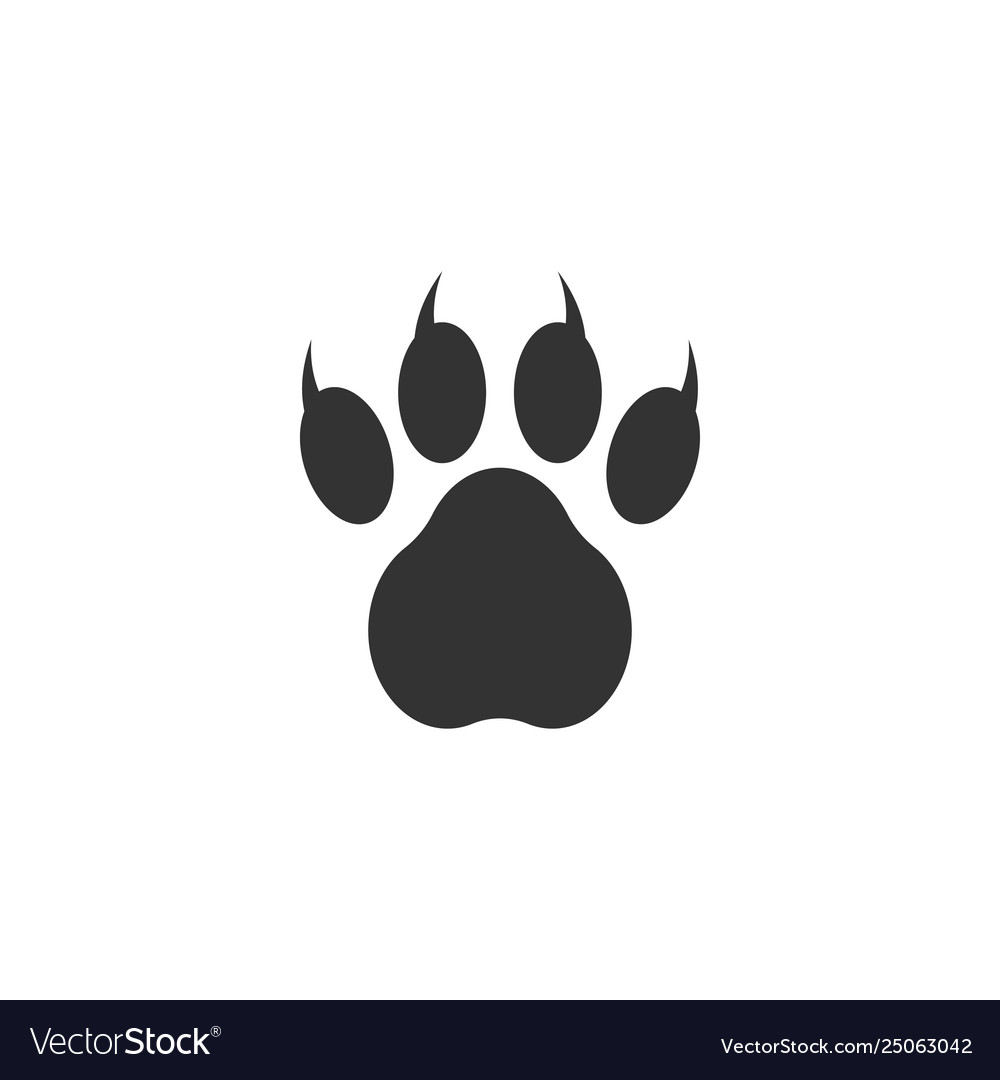 Paw clip art design isolated