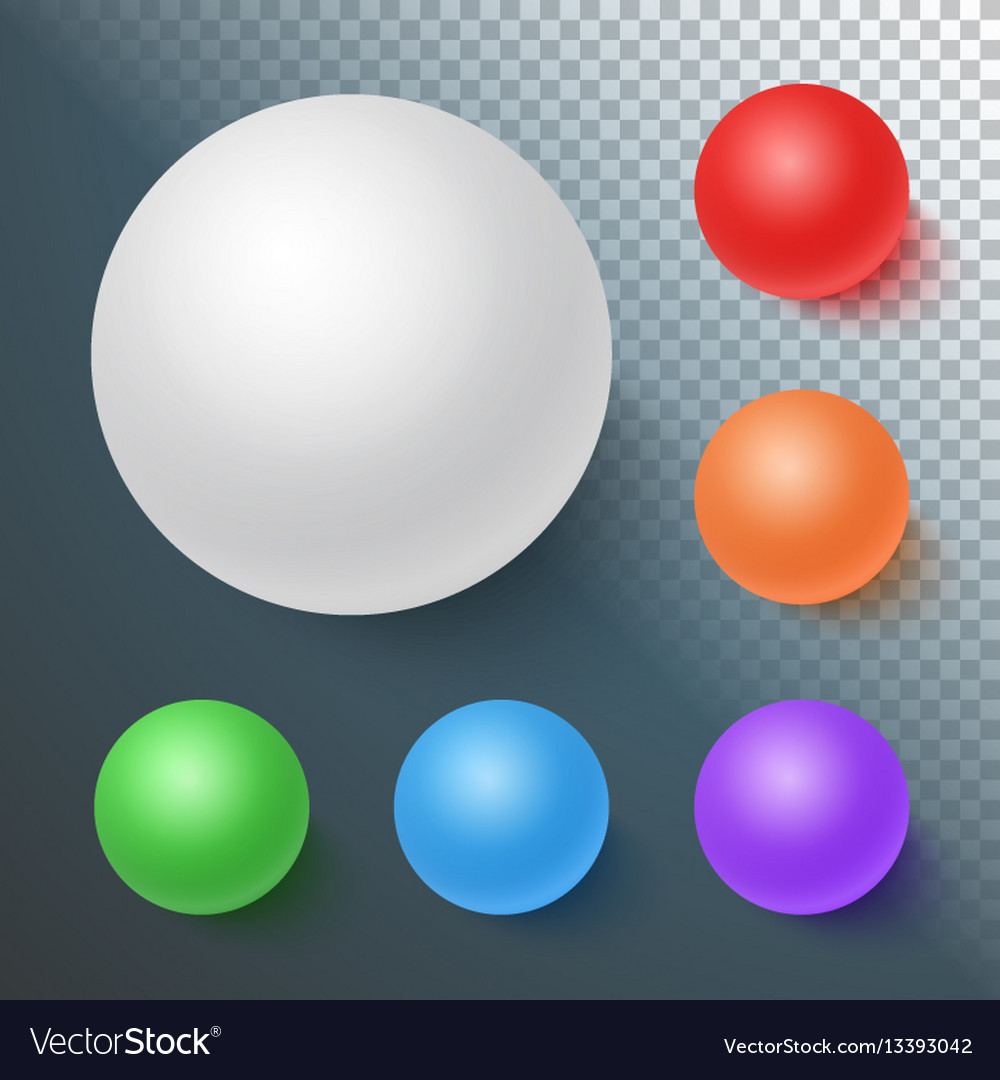 Photorealistic ball set template vector image Photorealistic ball set template