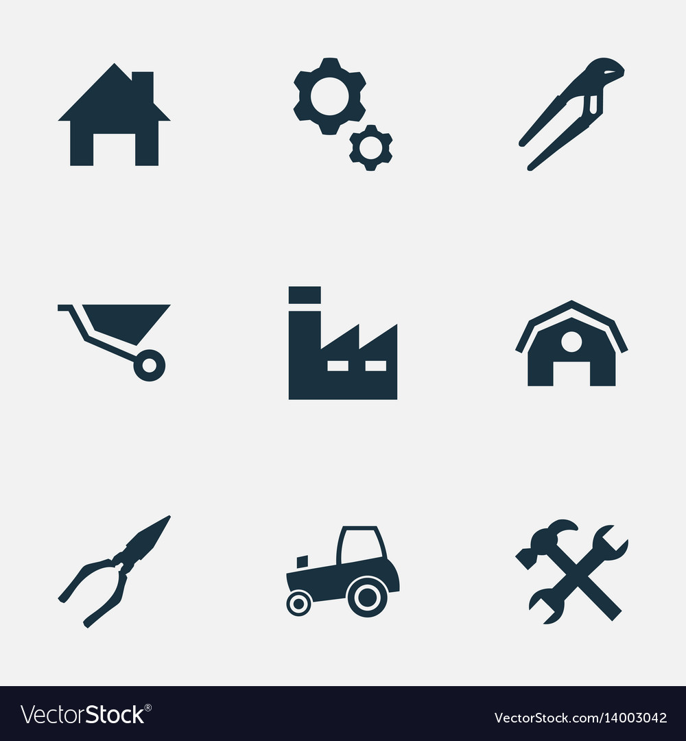 Set of simple wrench icons Royalty Free Vector Image