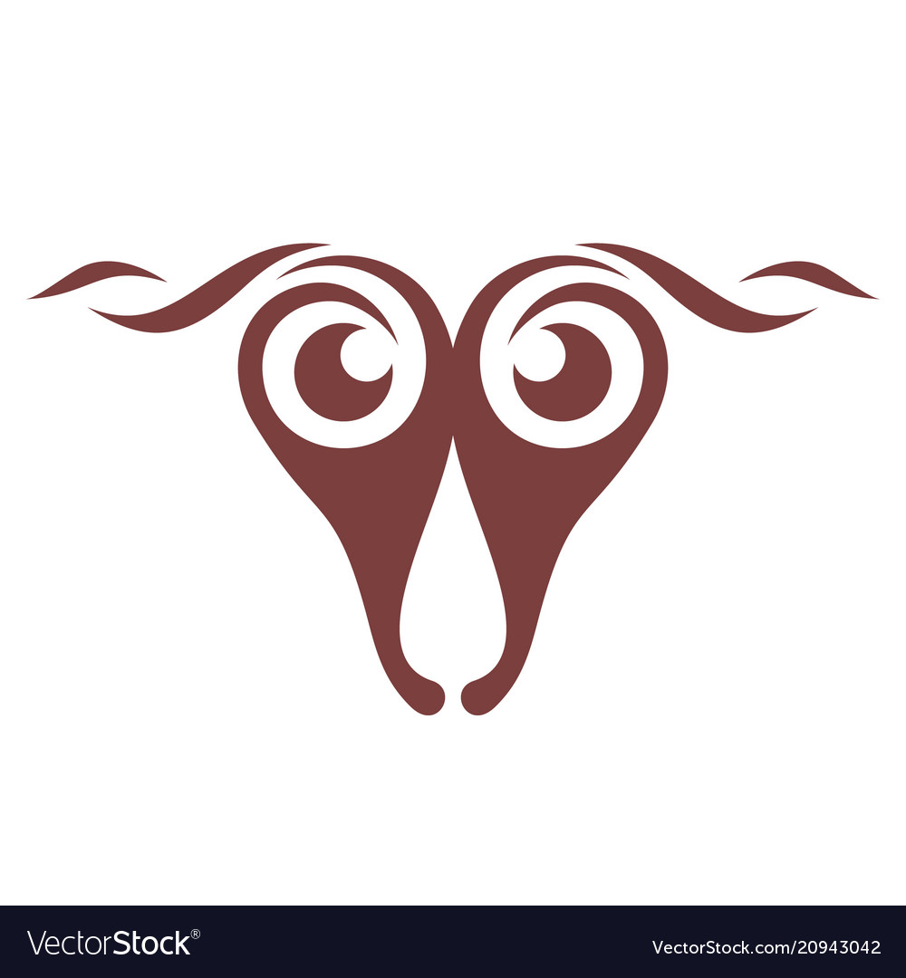 Sheep abstract sign vector image Sheep abstract sign