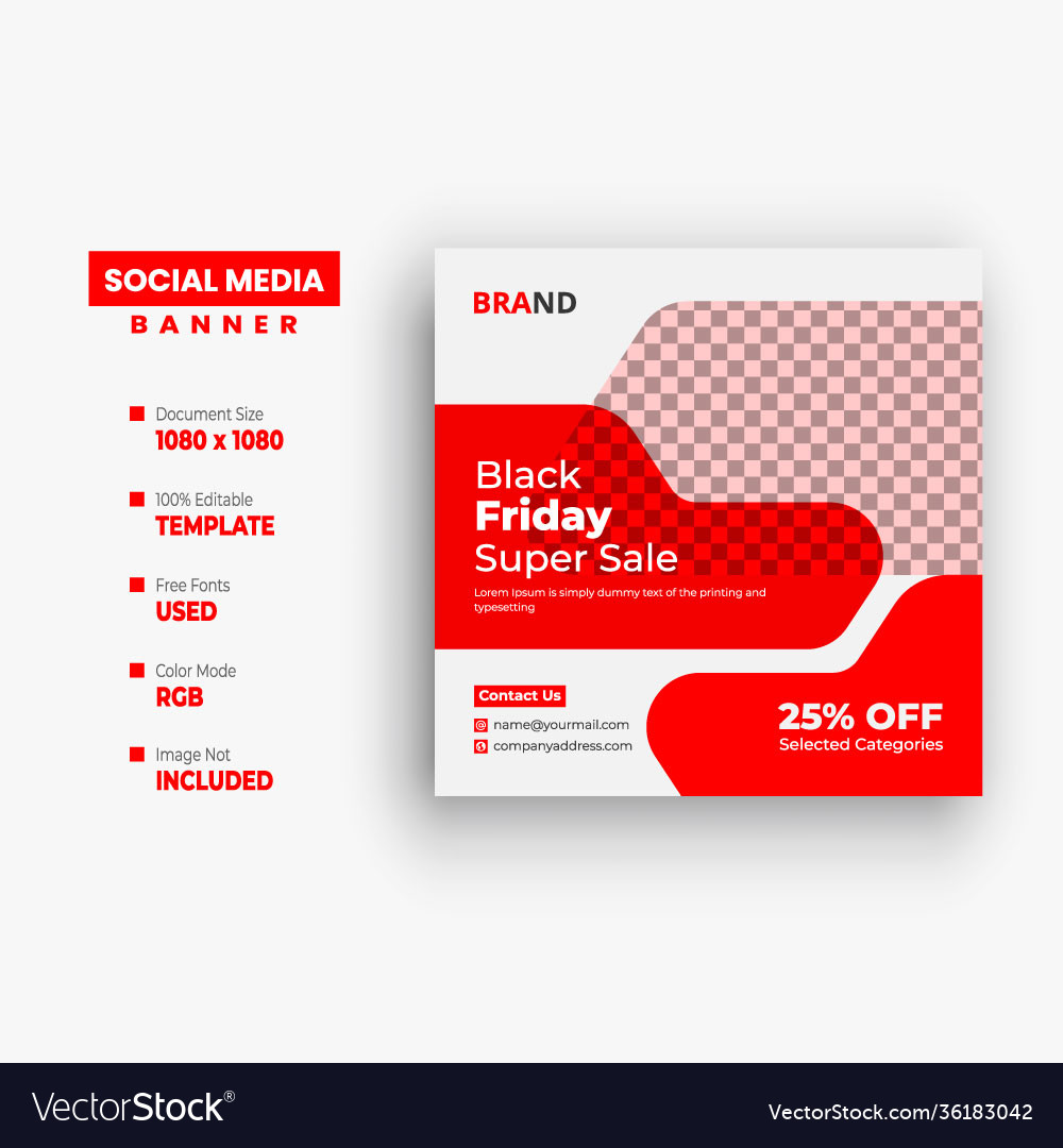 Social media sale banner or post template