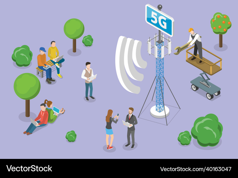 3d isometric flat conceptual Royalty Free Vector Image