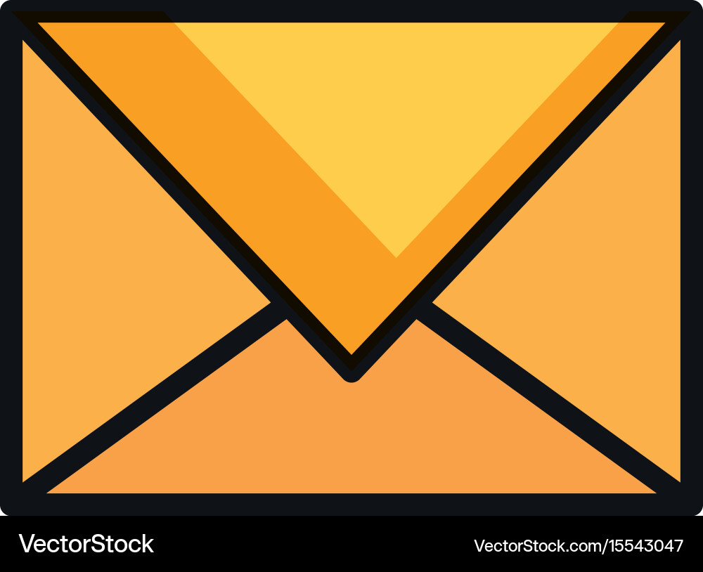 Envelope mail isolated icon Royalty Free Vector Image