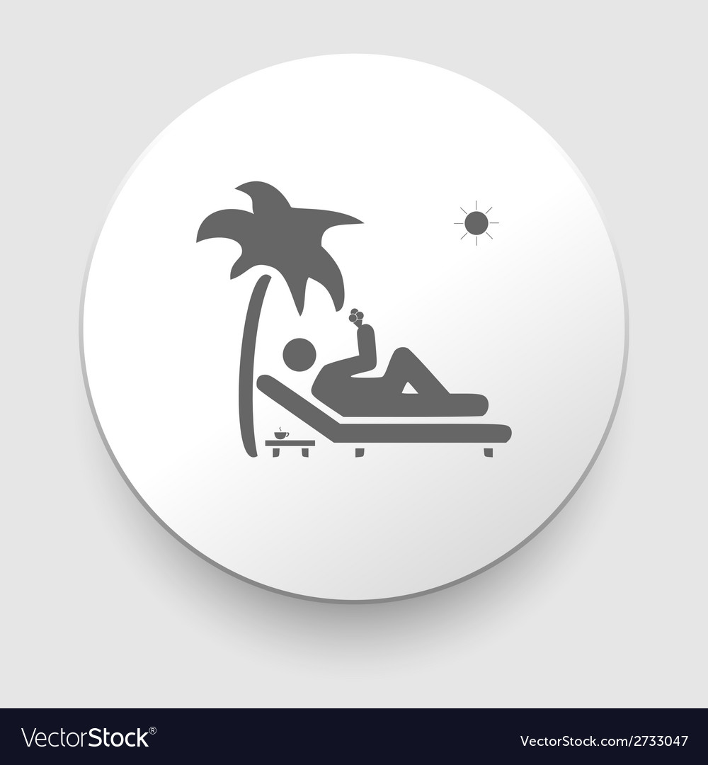 Icon showing a man relaxing