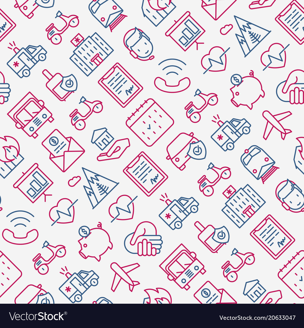 Insurance seamless pattern