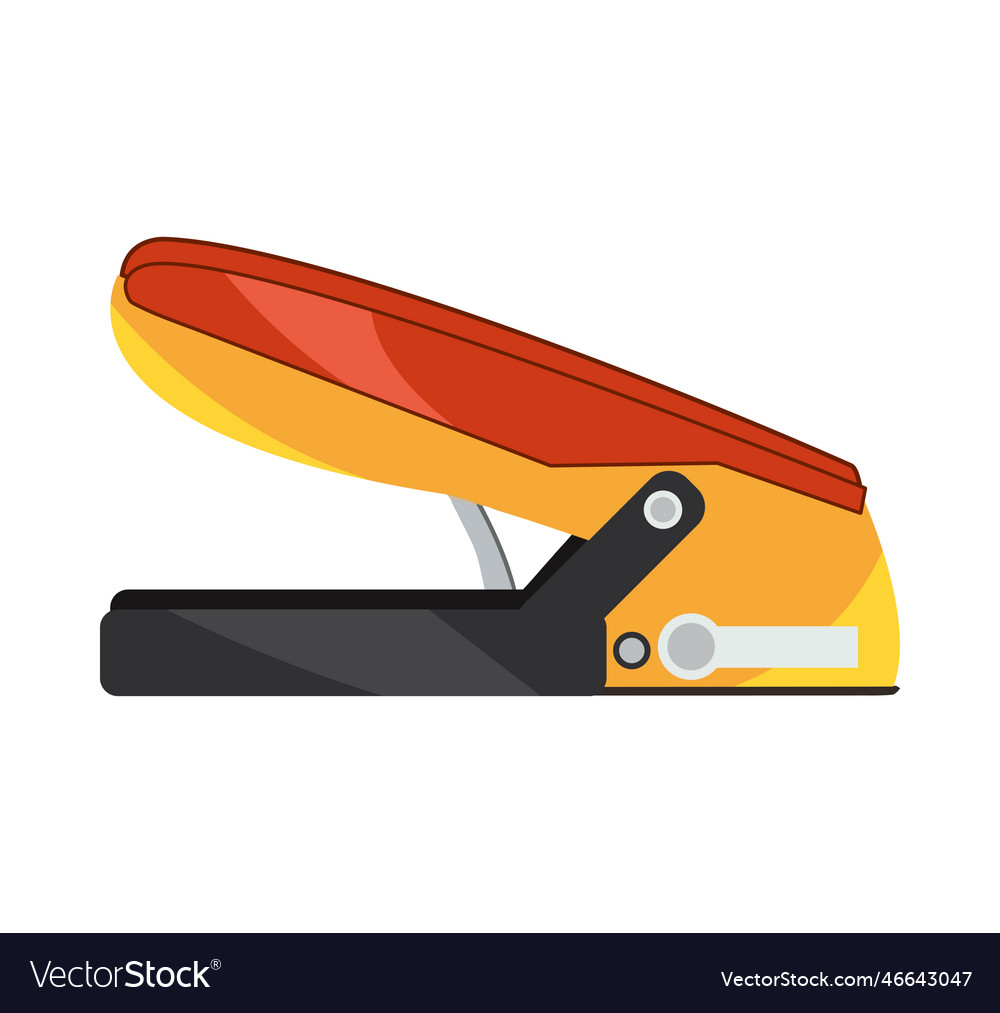 Sharp metal stapler punches holes in paper Vector Image
