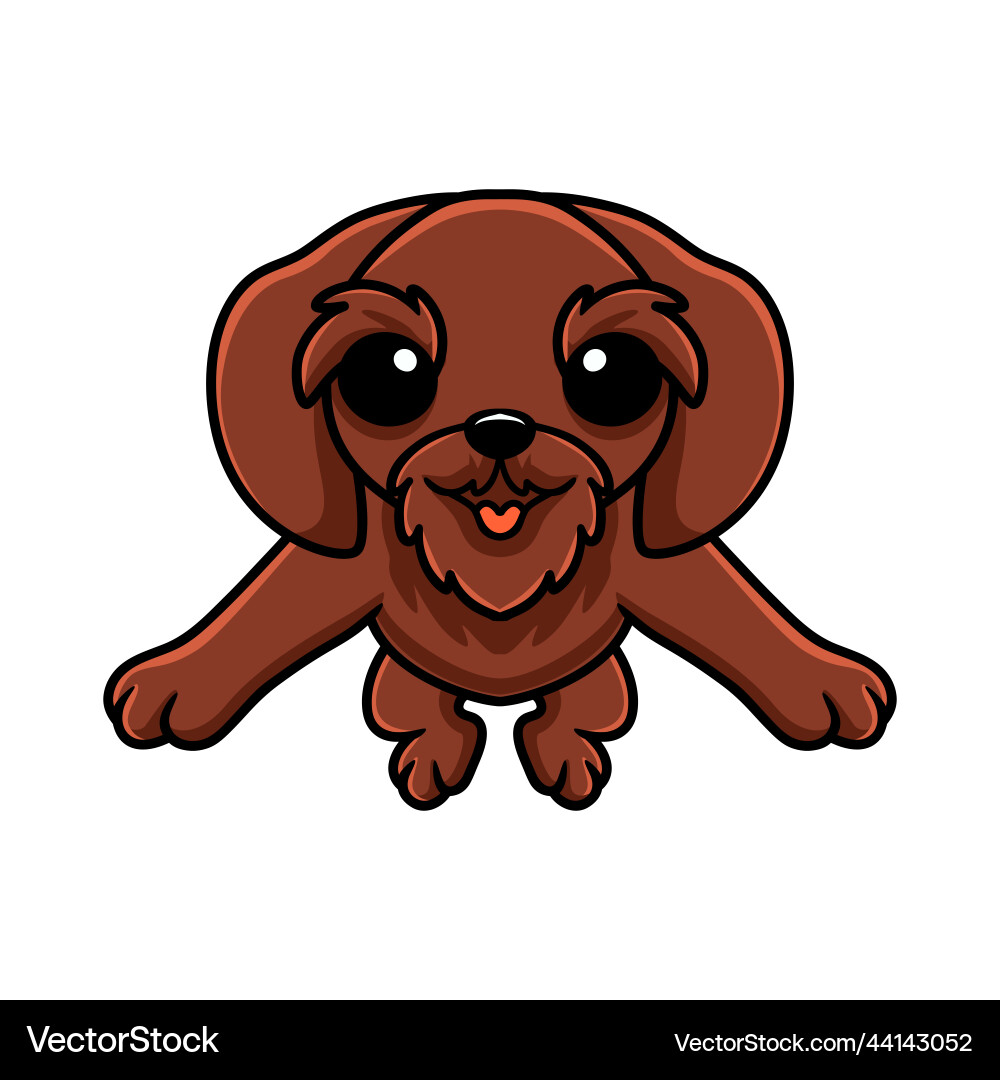 Cute pudelpointer dog cartoon posing Royalty Free Vector