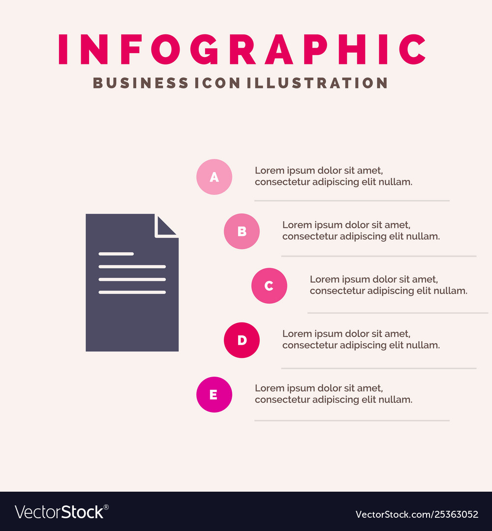 Dateitextdaten berichten solid icon infographics 5