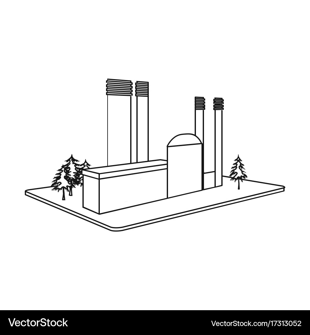 Processing Aids Vector Processing factory and industry single Royalty Free Vector