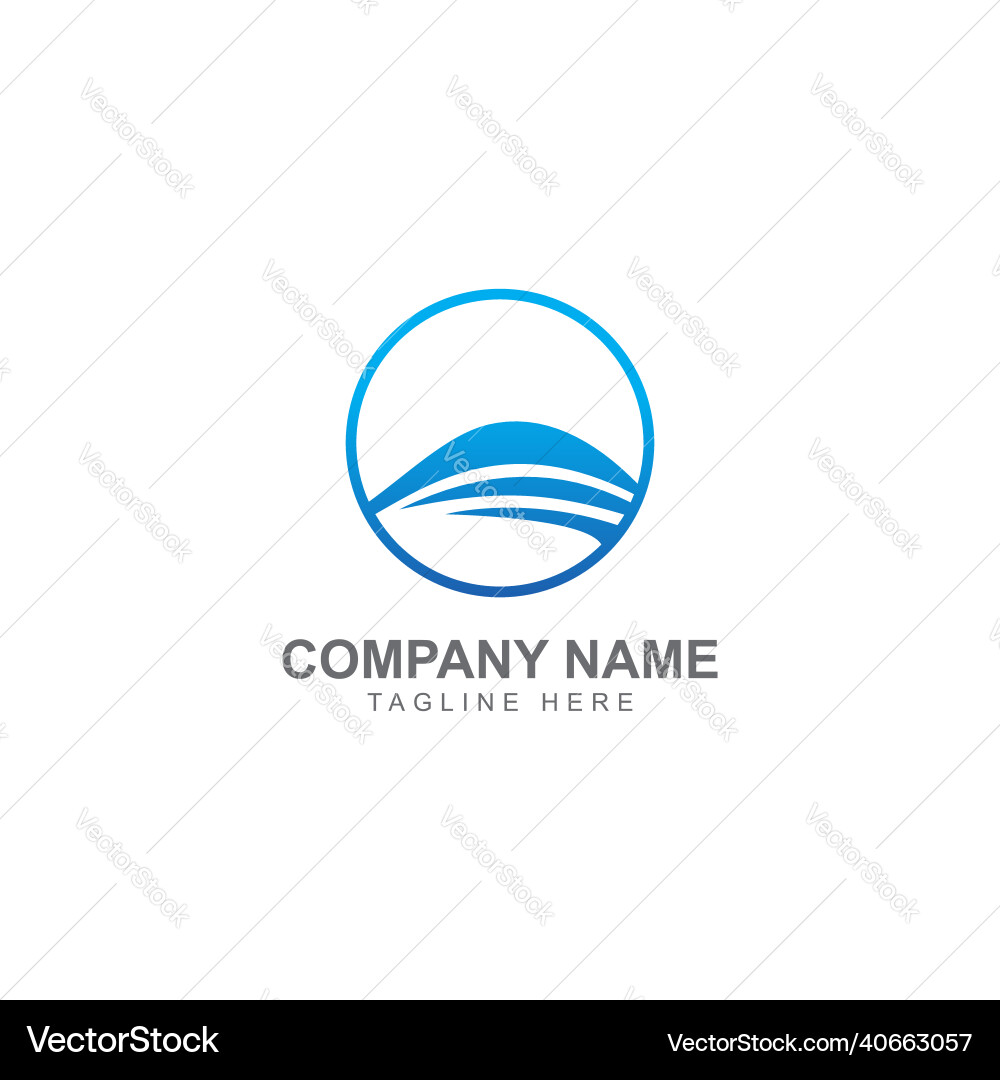 Abstract mountain logo Royalty Free Vector Image