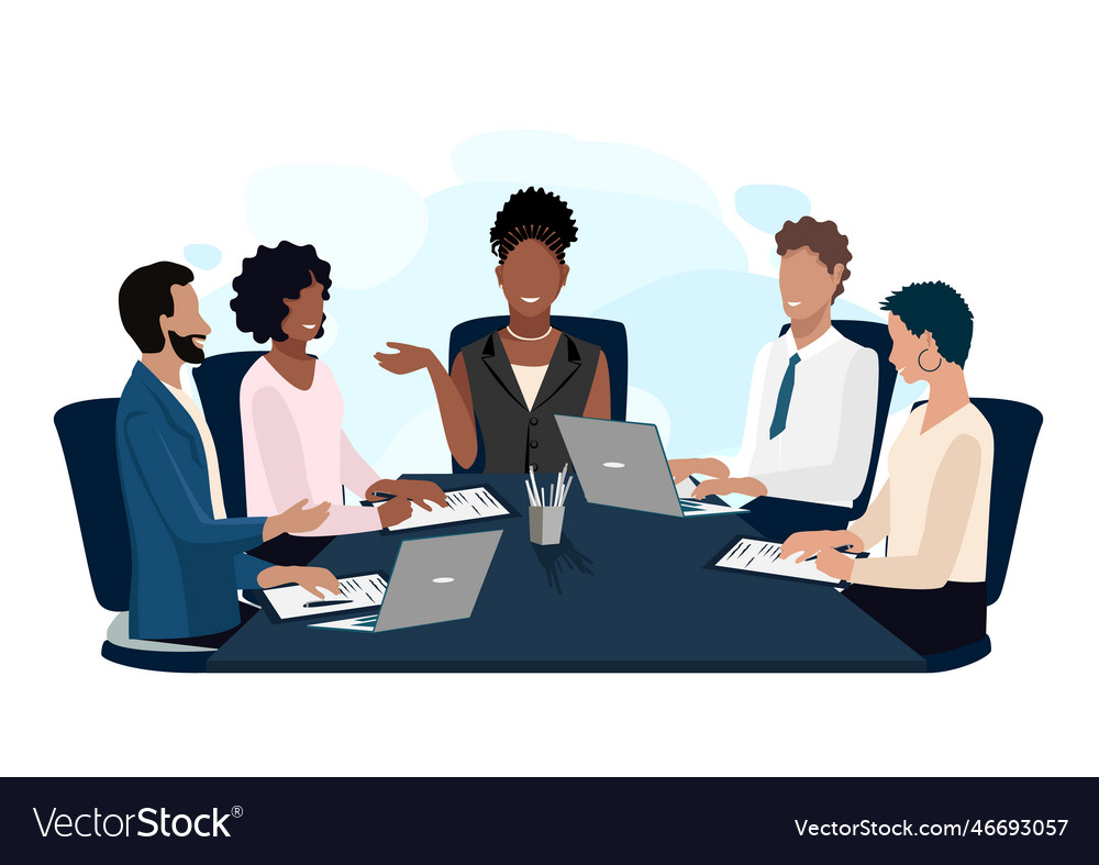 Business meeting Royalty Free Vector Image - VectorStock